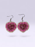 ✨ Pink heart earrings